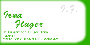 irma fluger business card